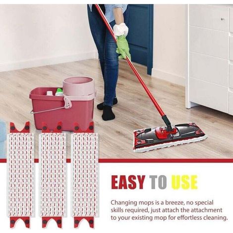 3 Pièces Serpillere Recharge pour Vileda Balai Microfibre Kit, pour Vileda Ultramax Mop 2 en 1 Absorbante Recharge (1/3)