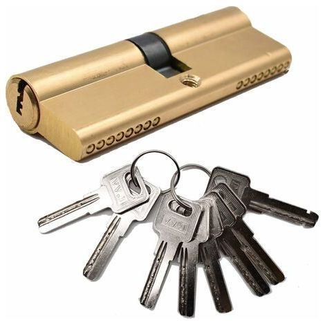 Cylindre de Serrure,Cylindre Débrayable 42.5/42.5(85mm) 8 Clés Finition en laiton Haute Sécurité Anti Pic Anti Perceuse Anti Coup Anti Infraction pour Upvc Portes de Terrasses Extérie (1/4)