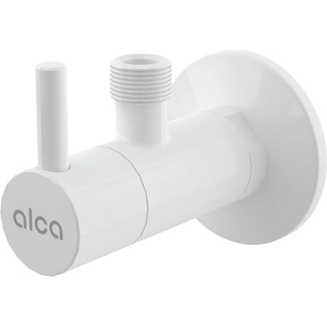 Alca - Eckventil mit Filter, glänzend weiß ARV001B (1/2)