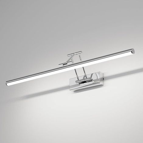 Led Miroir Lampe Salle de Bain 60cm,20W 1500 LM Lampes de salle de bains,Rotating Lampe Miroir Salle de Bain Ip44, Aluminium Applique Murale, Miroir Salle de Bain 5500K Blanc Froid,Chrome (1/5)