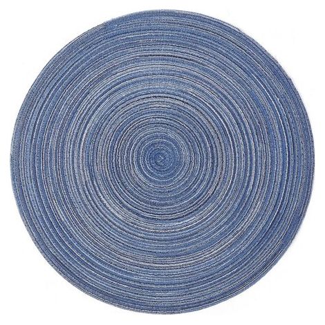 6 teiliges rundes Platzset, handgewebt, waschbar, hitzebeständig, rutschfest, für verschiedene festliche Anlässe, 38 cm, rot. (1/5)