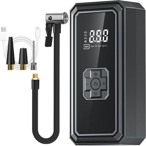 Gonfleur De Pneus - avec Éclairage Arrêt Automatique sans Fil - Gonfleur (1/5)