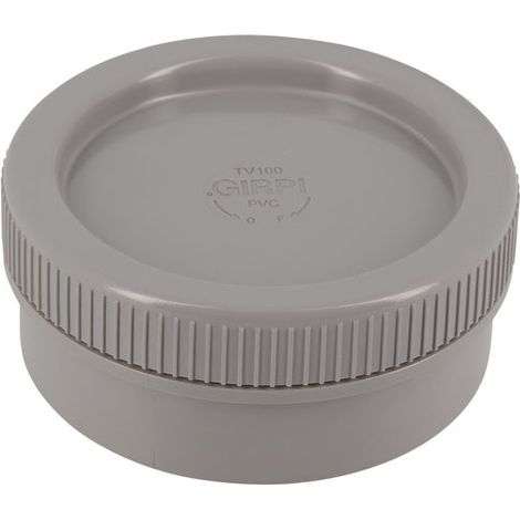 Girpi – Tampon de visite PVC mâle diamètre 100mm – Ouverture progressive sans outil – Pour réseaux d’évacuation EU/EV/EP – Manipulation facile