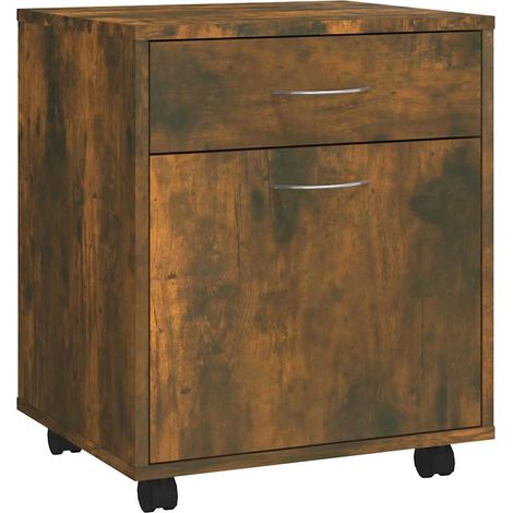 Maison Exclusive - Armario ruedas madera contrachapada roble ahum (1/5)