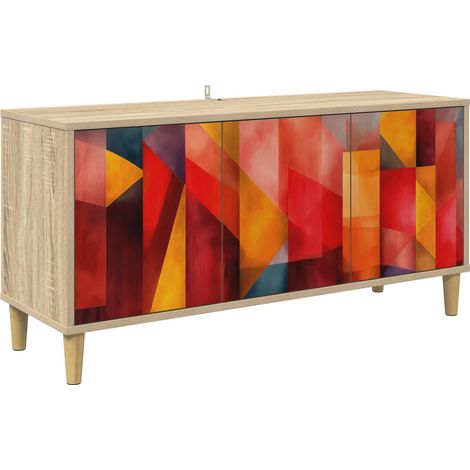TV-Schrank HEESCH 102 x 33 x 50 cm Sonoma Holzwerkstoff vidaXL (1/5)