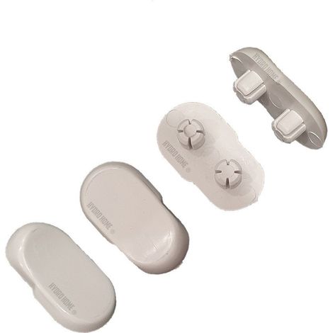 Kit 4 pezzi paracolpi PAR005 piatti grigi in gomma per Copriwater sedile Wc (1/2)