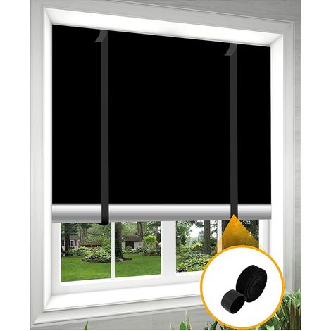 Store Occultant sans PerçAge 240x145cm avec Ventouse 12, 16 Scratch Autocollant Double Face, 3m Scratch Autocollant Double Face, Serres Cables Ruban De Fixation (1/5)