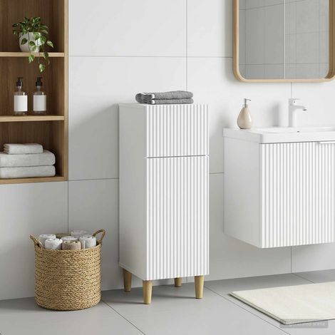 vidaXL Mobiletto da Bagno ARNHEM Bianco 30 x 31 x 80 cm (1/5)
