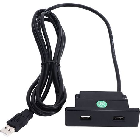 Multiprise USB encastrable 5V, 2,5 mètres, deux ports de charge, prise de courant pour canapé, support de téléphone intégré en ABS. (1/5)