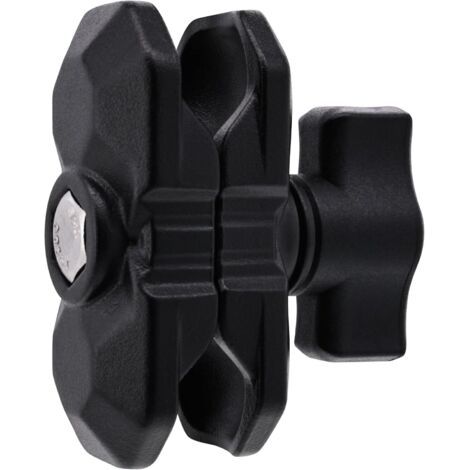 Bras Double douille en aluminium Compatible avec RAM monte 1" / 25mm/B composants de bille de taille - bras court pour tous les supports de support de téléphone de moto de vélo avec 1 pouces adaptateu