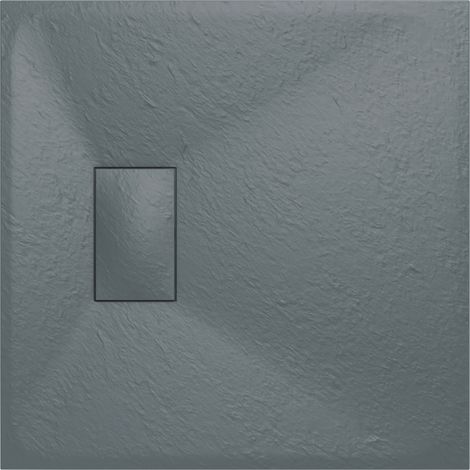 Aquariss SMC Slate Effect Shower Enclosure Tray Base 70cm Wide and Length 70cm Anthracite