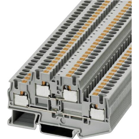 Phoenix Contact 3211786 Doppelstockklemme 6.2 mm Schnellanschluss Grau 1 St.