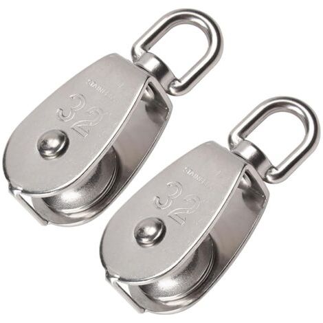 Houhence – Poulie de levage en acier inoxydable 304 – Capacité 250 kg – Diamètre 32 mm – Rotation 360° pour applications professionnelles - ble-32mm (1/5)