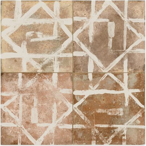 Carrelage Vintage effet Terre cuite Nature Lines 45x45x0,95 cm Terravia - Sol et mur intérieur (vendu par carton de 1 m²) - RO'MA CARRELAGE