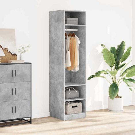 Kleiderschrank Betongrau 50x50x200 cm Holzwerkstoff