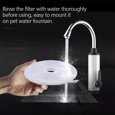 Filtro per fontanella per gatti a 6 pezzi - Resina di carbone attivo - Ø15cm Filtrazione a 3 stadi: addolcisce l'acqua, elimina impurità e odori per cani (1/5)