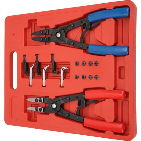 2 pièces Pince à Circlips Universelle Interne/Externe en Métal Robuste pour Réparation Auto (1/5)
