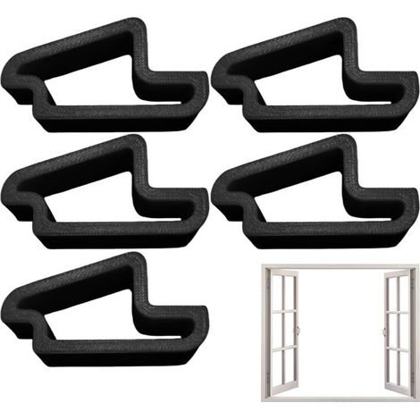 Limiteurs de fenêtre, lot de 5, protection anti-pincement pour portes, limiteurs de fenêtre réglables pour protéger et verrouiller les maisons, les lieux de travail, etc. (1/5)