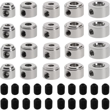 20x Avion Train d'atterrissage Roue Arrêt Collier Cuivre Plaqué M2 M2.5 M3 M4 M5 Train d'atterrissage Bouchon Avion Accessoires de Remplacement (1/5)