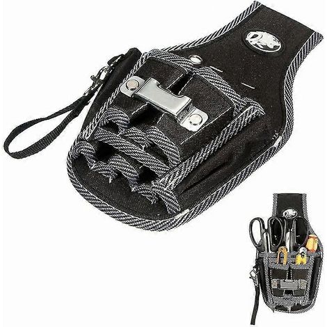 Pochette porte-outils 9 en 1 pour ceinture d'électricien, sac multifonction avec porte-tournevis pour bricoleur/électricien/plombier/constructeur/charpentier (1/4)