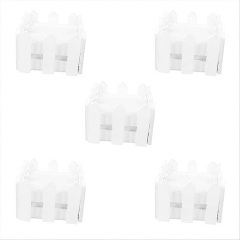 5 pièces mini pot mini plastique Containers blanc jardinière Tiny plante support (1/5)