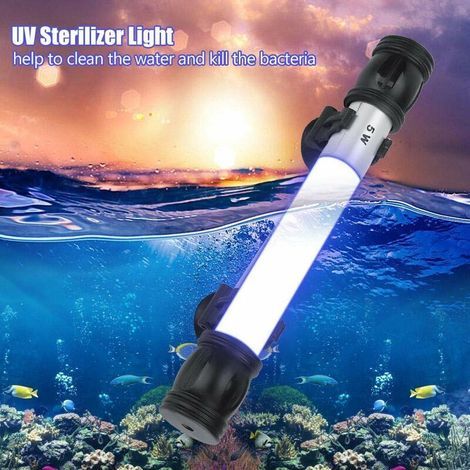 – Lampe de désinfection UV pour aquarium – Stérilisateur étanche 11W – Lumière bleue pour algues pélagiques – Verre borosilicate durable (1/3)