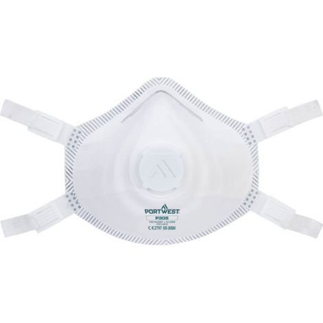 Mascarilla Premium copa reforzada y junta periférica FFP3 PORTWEST P305