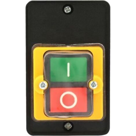 Wasserdichter Drucktaster AC 220 V/380 V 10 A, Motorstarttaster, Motorstopptaster, Ein-/Ausschalter mit Gehäuse