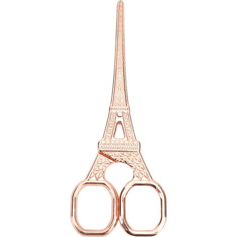 Retro-Handarbeit: Schere aus roségoldenem Edelstahl, rundes Design, korrosionsbeständig, robust und ideal zum Sticken. (1/5)