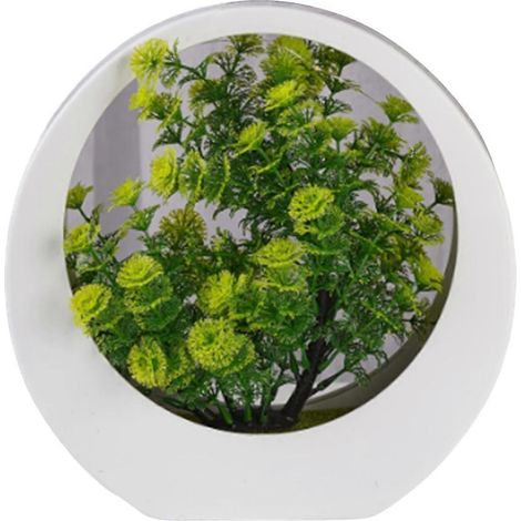 Plante artificielle bonsaï avec lumière LED, petit pot, fausse plante en pot, décoration pour la maison ou la table. (1/4)