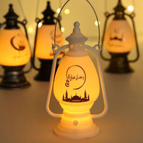Lampe Ramadan Eid Bougie électronique Bougeoir Lampe à vent pour la décoration de la maison et des fêtes (1/5)