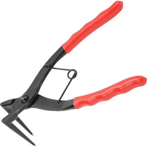 Pince à circlips coudée 90° à long bec en acier inoxydable, universelle pour cylindre, voiture, camion et moto (1/5)