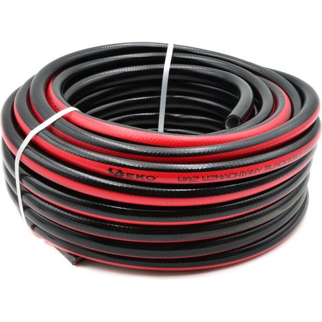 Tubo da giardino rinforzato nero e rosso 1/2" 30 m (110)