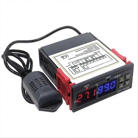 Thermostat numérique 24 V -3028, contrôleur de température et d'humidité (1/5)