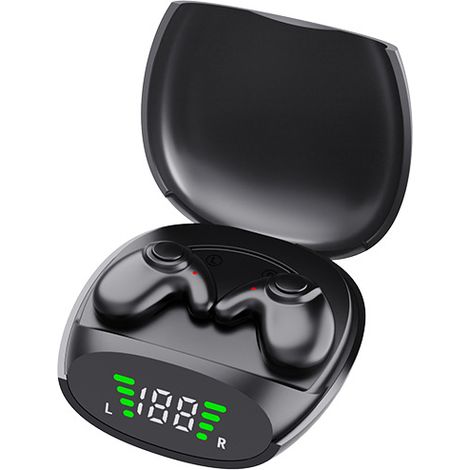 Écouteurs Bluetooth ultra-fins pour le sommeil, invisibles et à isolation phonique, avec étui de chargement doté d'un affichage numérique. (1/5)
