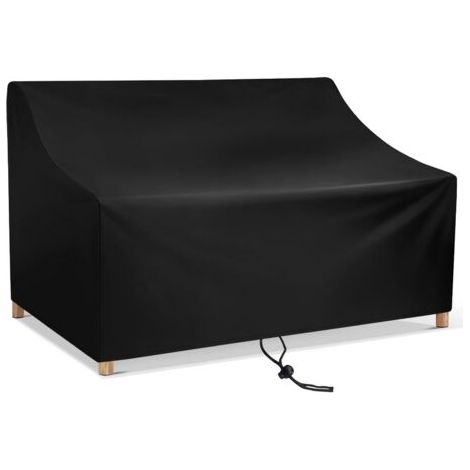 Housse de protection pour banc de jardin 2 places Housse en tissu Oxford imperméable et respirant Housse pour banc de jardin, 134 x 66  x 63-89 cm (1/5)