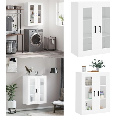 Mobile a Parete Bianco 69,5x34x90 cm - Mobile a parete - Armadio a muro