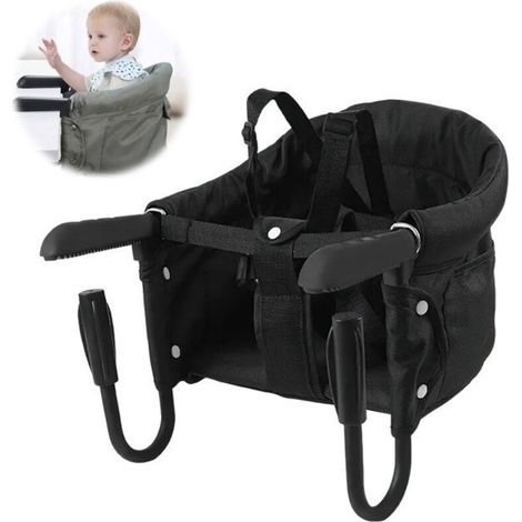 Tavolino/seggiolino pieghevole per bambini con clip antiscivolo e cintura di sicurezza, 6-36 mesi