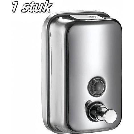 1 dispenser di sapone in acciaio inox. Facile da usare. Indicatore del livello di riempimento. Ideale per hotel, ristoranti, bagni e abitazioni private. Durevole e resistente all'usura. (1/5)