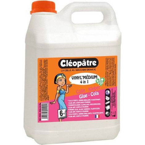 Colle multi-matériaux - Cléopâtre - Vinyl'Medium - Souplesse et brillance - 5 kg