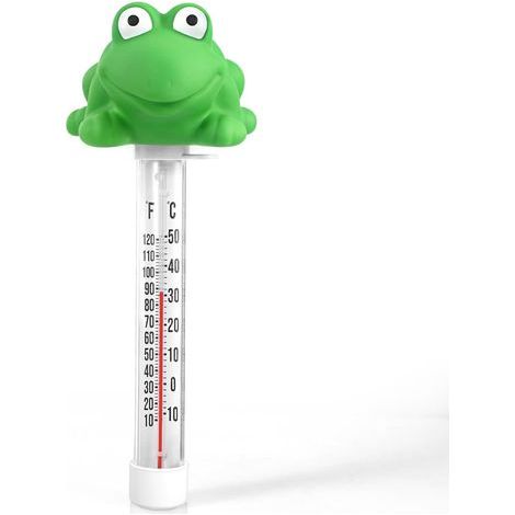 Schwimmendes Poolthermometer, gut ablesbar, unzerbrechlich, für Außen- und Innenpools, Frosch (1/5)