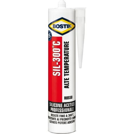 Silicona de alta temperatura roja 300 ml Bostik