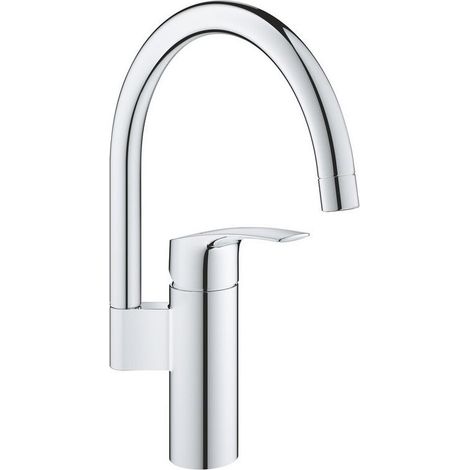 Miscelatore lavello Grohe Eurosmart bocca alta girevole cromo (1/3)
