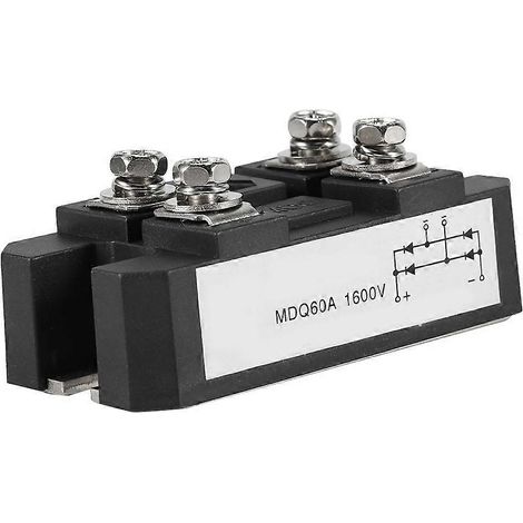 redresseur monophasé à pont de diodes 60 A 1600 V haute puissance 4 bornes