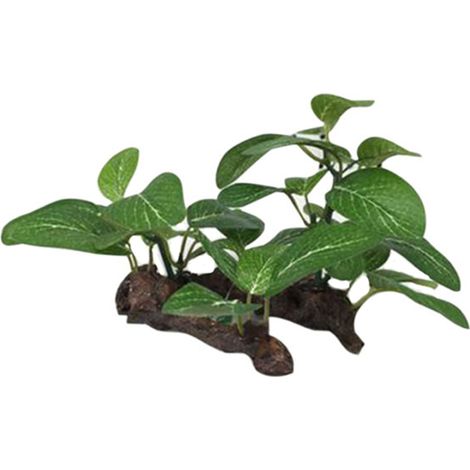 Plante artificielle décorative pour aquarium, ornement pour aquarium, imitation bois et plastique. (1/5)