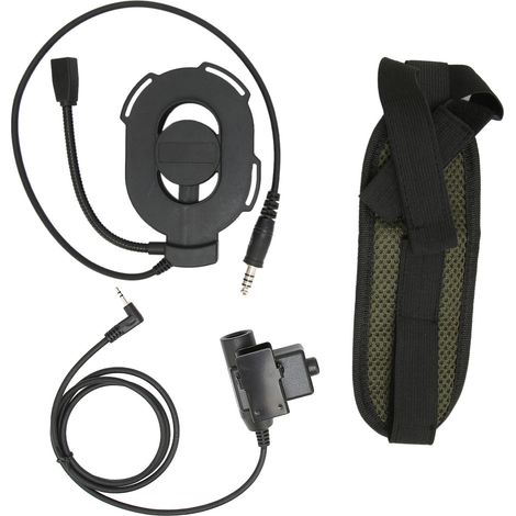 Casque moto avec écouteur unilatéral et PTT U94 pour Motorola T5428 6200C T80 2.5mm - Noir (1/5)