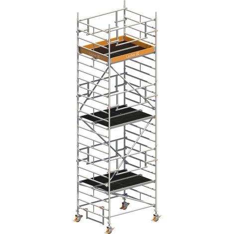 Layher Rollgerüst Uni Kompakt P2 Safety Plus mit Doppelgeländer 7,20m AH (1/3)