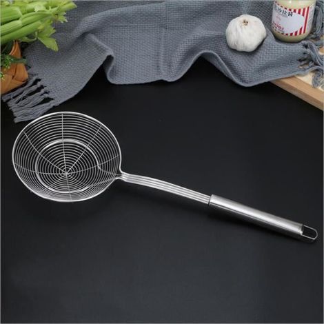 Mestolo scolapiatti da cucina, 14 cm, in acciaio inox. (1/4)