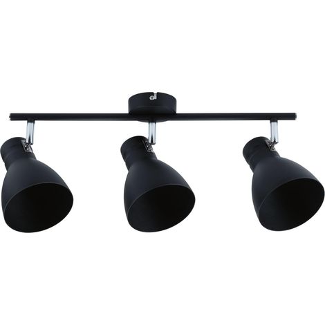 Spotlight Davy 3 lampes max. 3x20 W plafonnier noir Spot métal E27 spot de plafond sans ampoules (1/5)