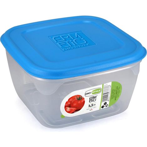 CONTENITORE PER ALIMENTI 'ERMETICI' Mod. Quadro, 1,5 lt - 16x16x9 cm - GIO' STYLE (1/5)